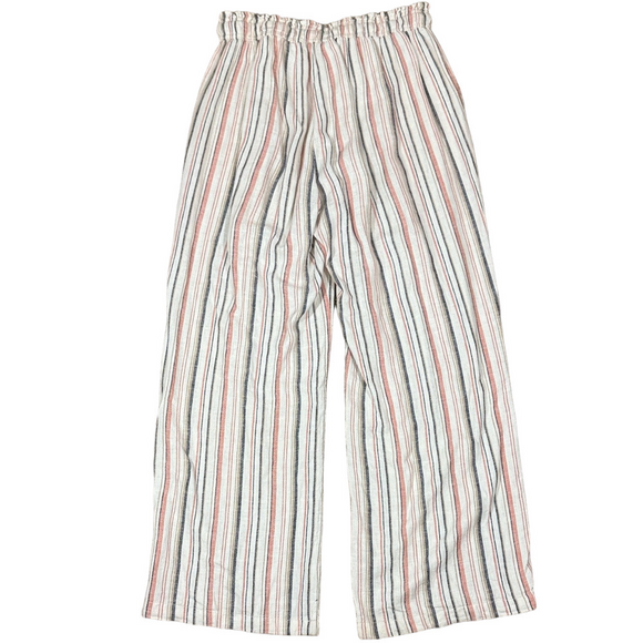 SO Multicolor Striped Elastic Waist Drawstring Wide Leg Pants SKU1034 - Picture 6 of 8
